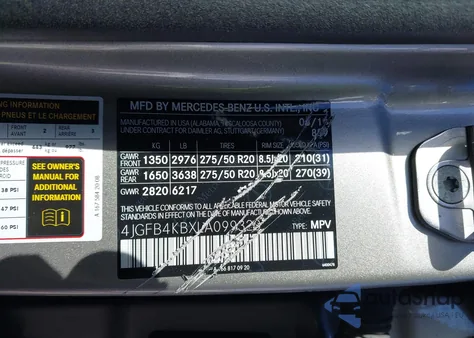 2020 Mercedes-Benz Gle 350 4Matic z USA, uszkodzony, nr VIN 4JGFB4KBXLA099320